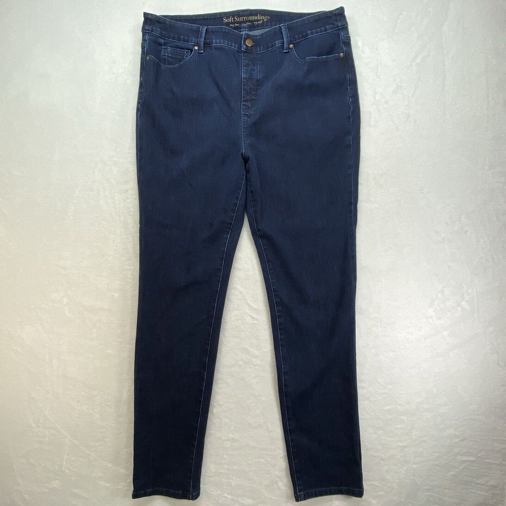 Soft Surroundings Jeans Women's TL pull on jeggings stretch no‎ zipper